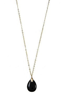 TEARDROP GEMSTONE PENDANT NECKLACE