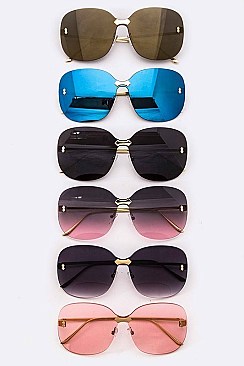 Pack of 12 Pieces Arrow Accent Iconic Oversize Sunglasses LA108-96202