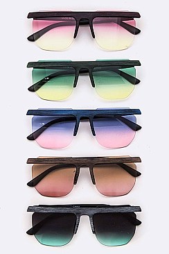 Pack of 12 Pieces Top Bar Iconic Fashion Sunglasses LA108-89174C5