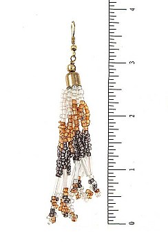 BEADED MULTI ROW SEEDS NECKLACE SET