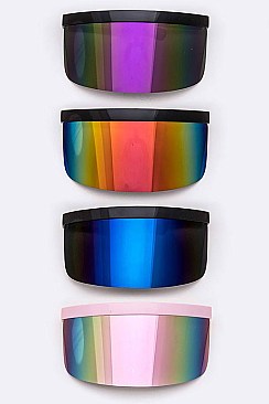 Pack of 12Pcs Assorted Colored RV Shield Iconic Sunglasses