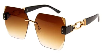 Pack of 12 Rimless Box Chain Sunglasses