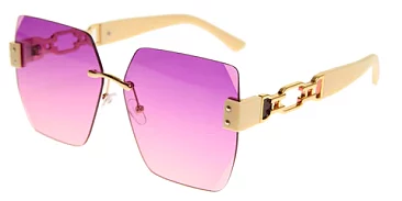 Pack of 12 Rimless Box Chain Sunglasses