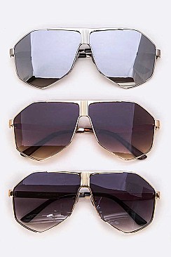 Pack of 12 Unisex Aviator Inspired Sunglasses Set