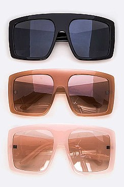 Pack of 12 Square Oversized Sunglasses Set
