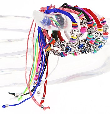 Pack of 6 LUCKY FRIENDSHIP String Protection Bracelet