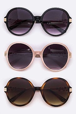 Pack of 12 Oversize Round Sunglasses Set