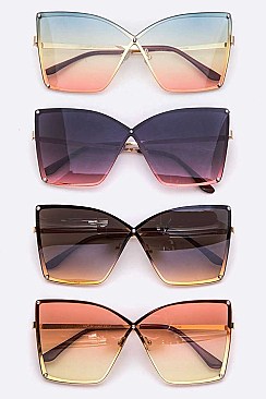 Pack of 12 Mix Color Butterfly Sunglasses Set