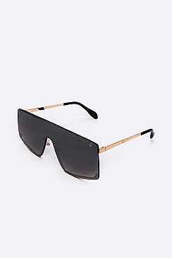 Pack of 12 Shield Inspired Statement Sunglasses Set