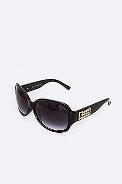 Crystal Accent Temple Fashion Sunglasses Set