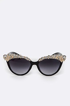 Pack of 12 Crystal Accent Fashion Sunglasses