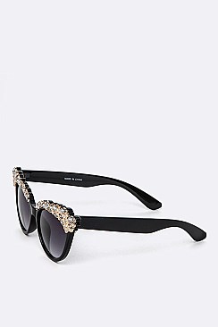 Pack of 12 Crystal Accent Fashion Sunglasses