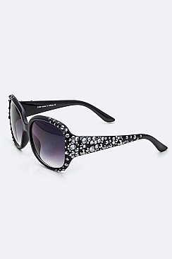 Crystal Ornate Square Sunglasses LA14-MSG997