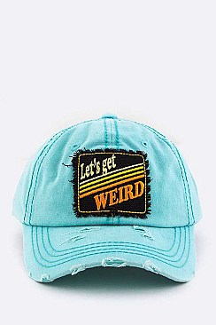 Let's Get Weird' Patch Vintage Cotton Cap LA-T13WRD02DD