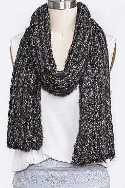 Trendy Mix Yarn Chunky Knit Long Scarf