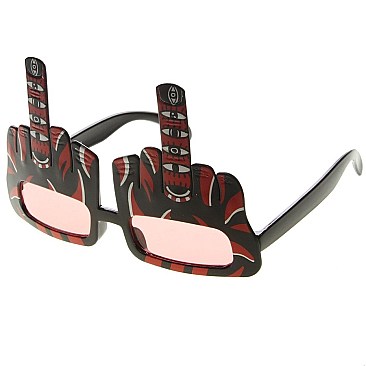 Pack of 12 Bad Finger Novelty Sunglasses