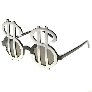 Pack of 12 Dollar Sign Novelty Sunglasses