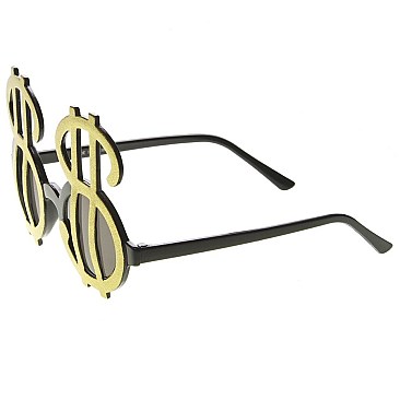 Pack of 12 Dollar Sign Novelty Sunglasses