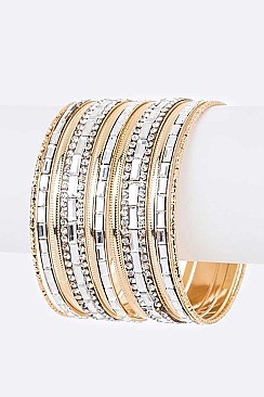 Crystals Stacking Bangles