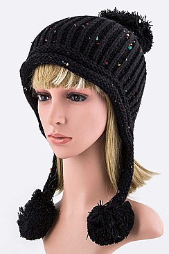 Stylish PomPom Drops Fashion Beanie LA-EMH8620