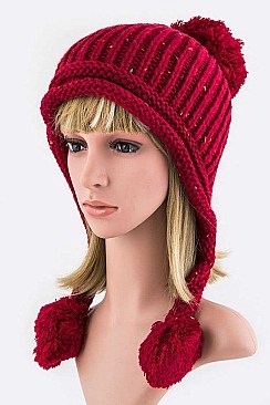 Stylish PomPom Drops Fashion Beanie LA-EMH8620