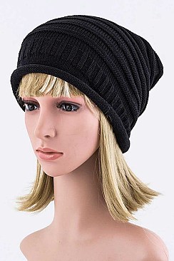 Trendy Raised Knit Slouchy Beanie LA-EMH1070