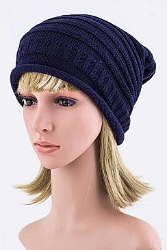 Trendy Raised Knit Slouchy Beanie LA-EMH1070