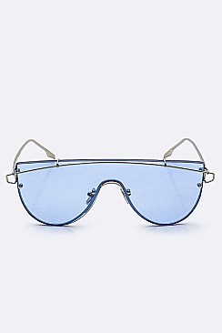 Pack of 12 Color Lens Shield Sunglasses