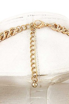 PEARL CHAIN ACCENT NECKLACE SET