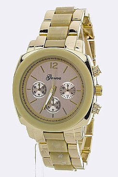 Stylish 2 Tone Fashion Chrono Watch LA-1486