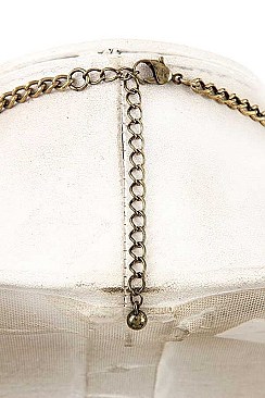 CLUSTER DISK WOVEN CHAIN BIB NECKLACE SET