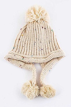 Stylish PomPom Drops Fashion Beanie LA-EMH8620