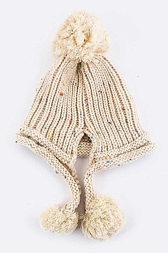 Stylish PomPom Drops Fashion Beanie LA-EMH8620
