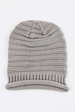 Trendy Raised Knit Slouchy Beanie LA-EMH1070