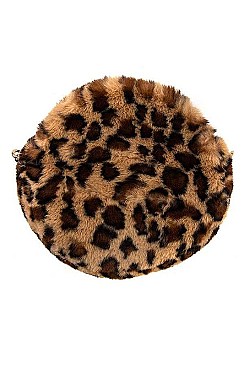 ROUND ANIMAL PRINT CROSS BODY BAG