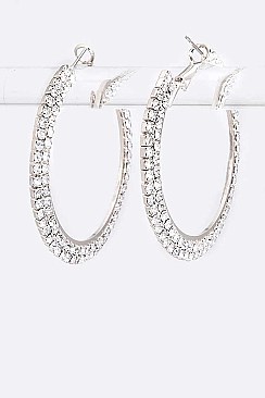 Crystal Rhinestone 45MM Fashion Hoops