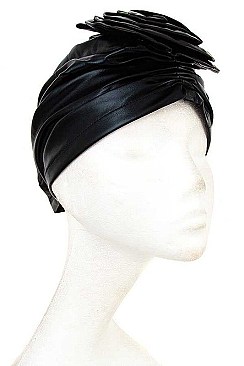 PACK OF 2 METALLIC FLORAL ACCENT TURBAN