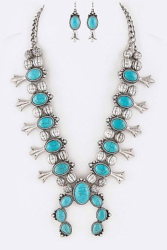 Chic Squash Blossom Necklace Set LASS0095