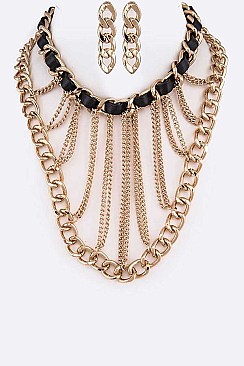 Iconic Mix Chain Webbing Necklace Set