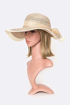 Trendy 2 Tone Straw Floppy Hat