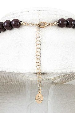 BEADED TASSEL PENDANT NECKLACE SET