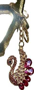 Rhinestone Multicolored Crystal Cute Pendant Charm Keychain with Lobster Clip
