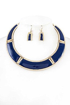 METAL COLLAR LINK NECKLACE SET