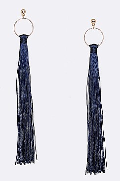 FRINGE YARN TASSEL EARRINGS