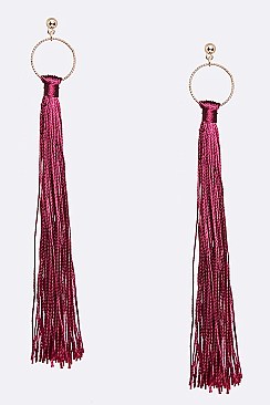 FRINGE YARN TASSEL EARRINGS