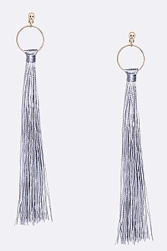FRINGE YARN TASSEL EARRINGS