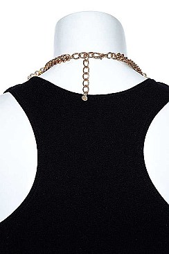 PEARL CLUSTER STATEMENT NECKLACE SET