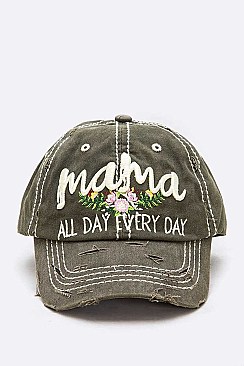 Embroidered Mama All Day Vintage Cap
