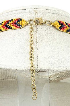 BEADED MULTI ROW NECKLACE
