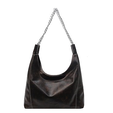 Multi-Compartment Chain Hobo Bag